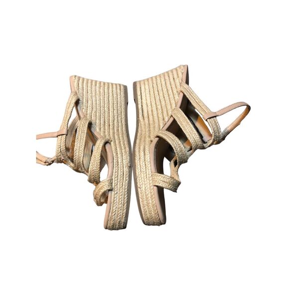 Boho woven upper Zigi soho tan wedge espadrilles wedge size 9 - Picture 5 of 8